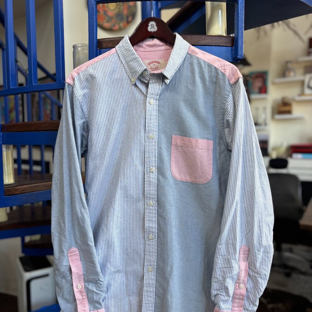 Brooks Brothers Patchwork Button Down Shirt Size … - image 2